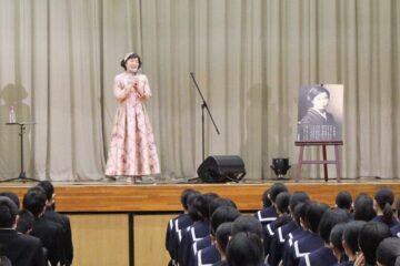 光市立光井中学校にて講演コンサート